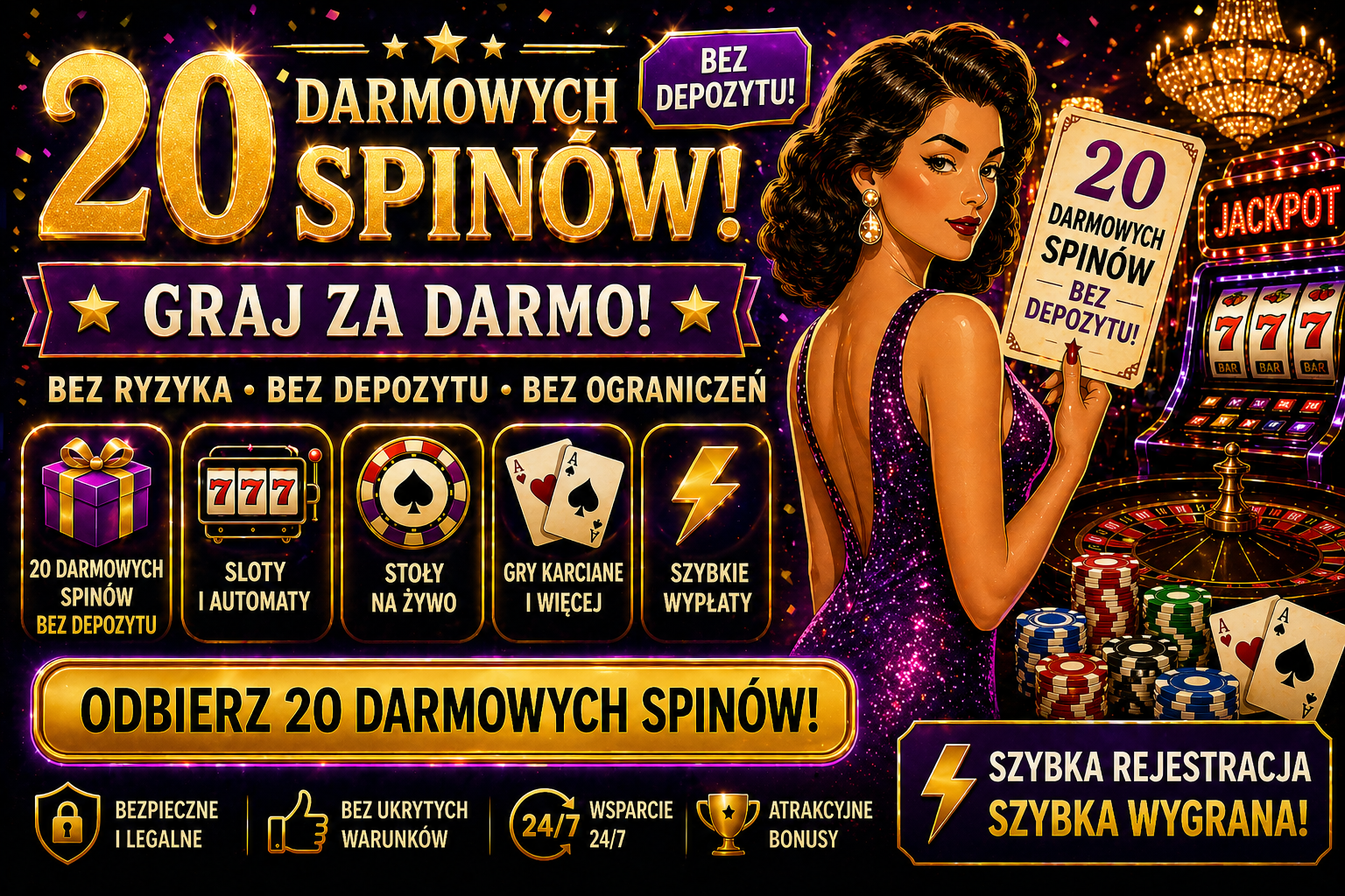20 darmowych spinów