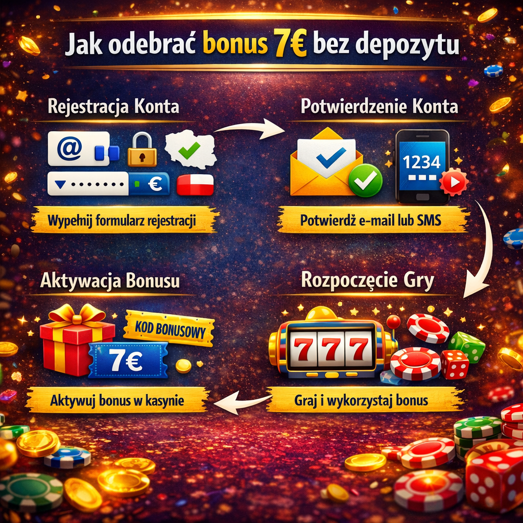 Jak odebrać bonus 7 euro bez depozytu
