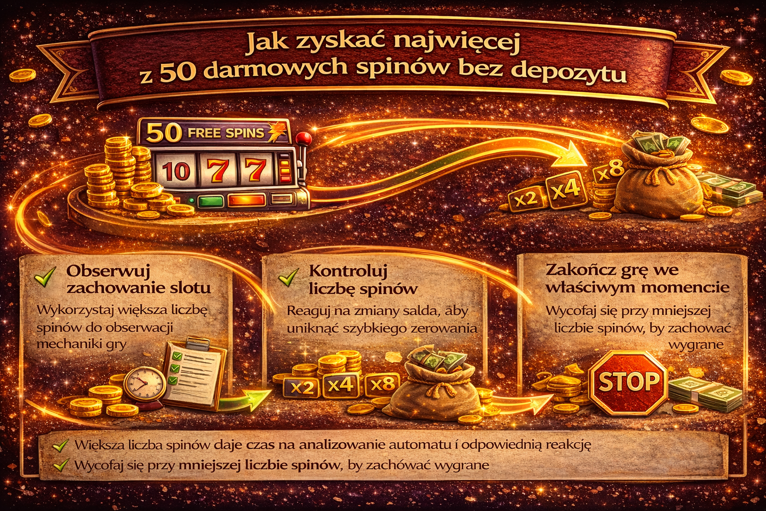 Jak wybrać 50 darmowych spinów bez depozytu